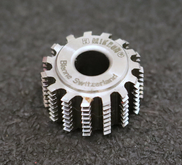 MIKRON Vollstahl-Wälzfräser No. 82791 m= 0,48 ho= 1,08 Abmessungen Ø24x15xØ8mm