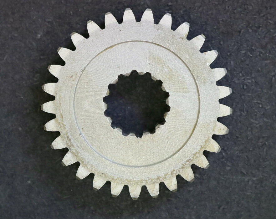 DEMAG Zahnrad Außenverzahnung Z=29 Breite 18mm m=2,25mm + Innenverzahnung Z=14