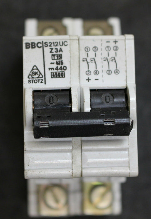 BBC Sicherungsautomat S212UC Z 3A circuit breaker 2-polig S212UC-Z3A