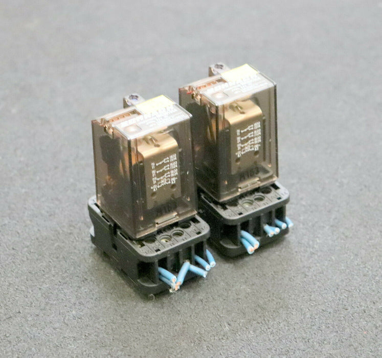 SCHRACK 2 Stück Relais MR3010C4 mit Sockel Spulenspannung 24VDC 250VAC 10A 5A