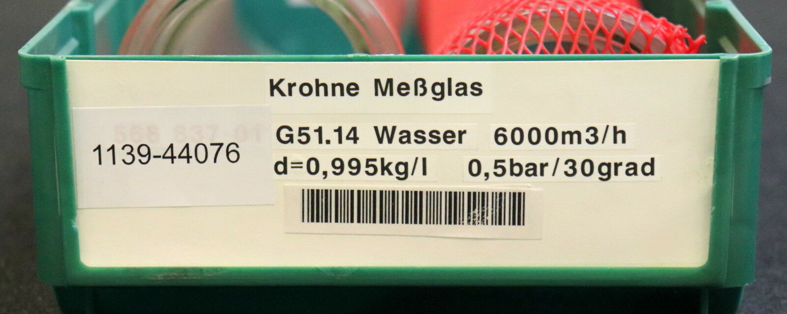 KROHNE Ersatz Messglas G51.14 600-6000l/h für Wasser unbenutzt