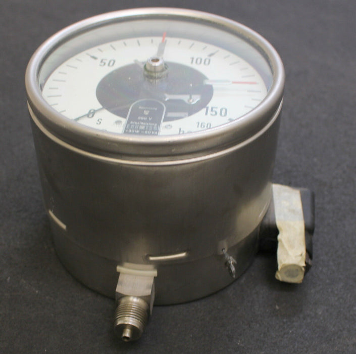 VDO Federmanometer mit Messumformer - 0-160bar - Spannung bis 380V