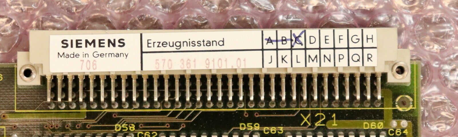 SIEMENS SINUMERIK 800 Analogeingabe 6FX1136-1BA01 Nr. 57036191.01 Erzeugnisst. C