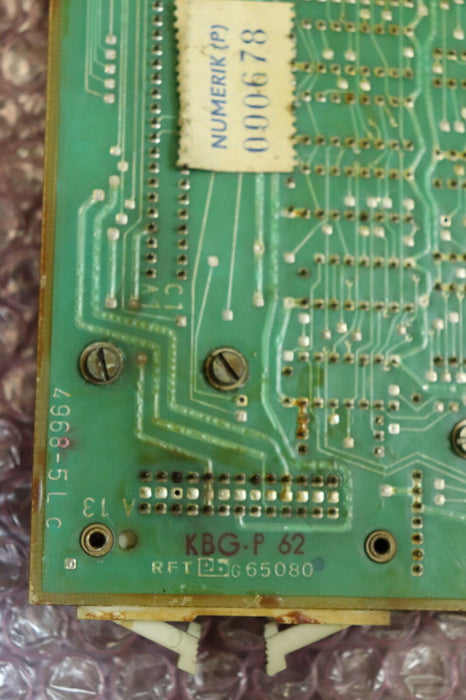 VEB NUMERIK Platine 65080 4968-5 KBG-P 62 gebraucht voll funktionsfähig geprüft
