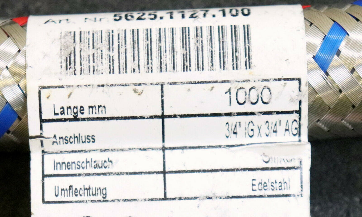 MEIBES 1m Hydraulikschlauch 3/4" mit Edelstahlumflechtung Art.Nr. 5625.1217.100