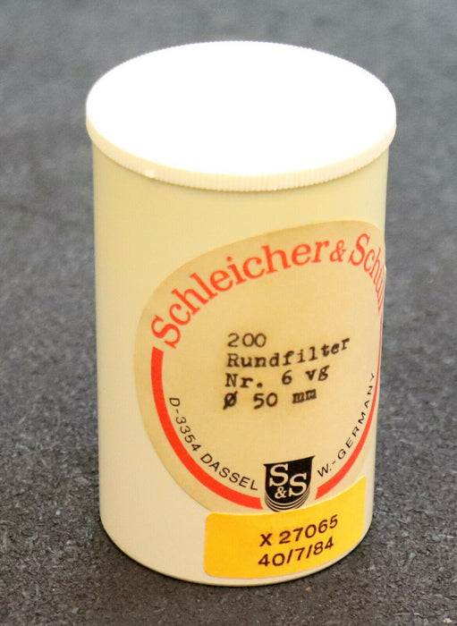 SCHLEICHER & SCHUELL 200 Stück Rundfilter 6 vg Ø 50mm unbenutzt