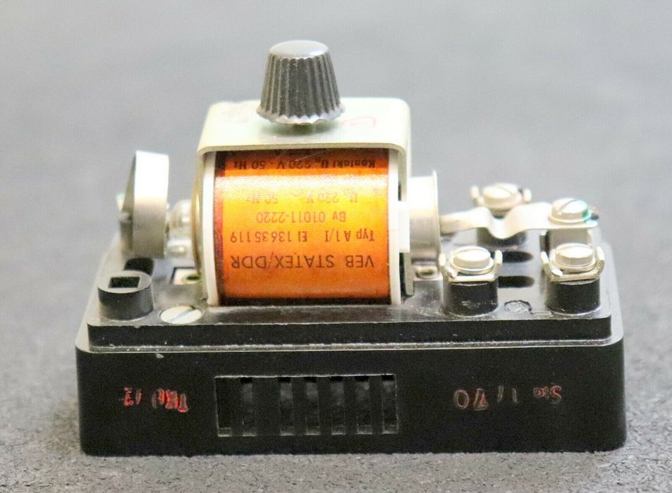VEB STATEX Hg-Relais A1/1 220VAC 50Hz Bv01011-2220 IP20 ohne Kunststoffdeckel!