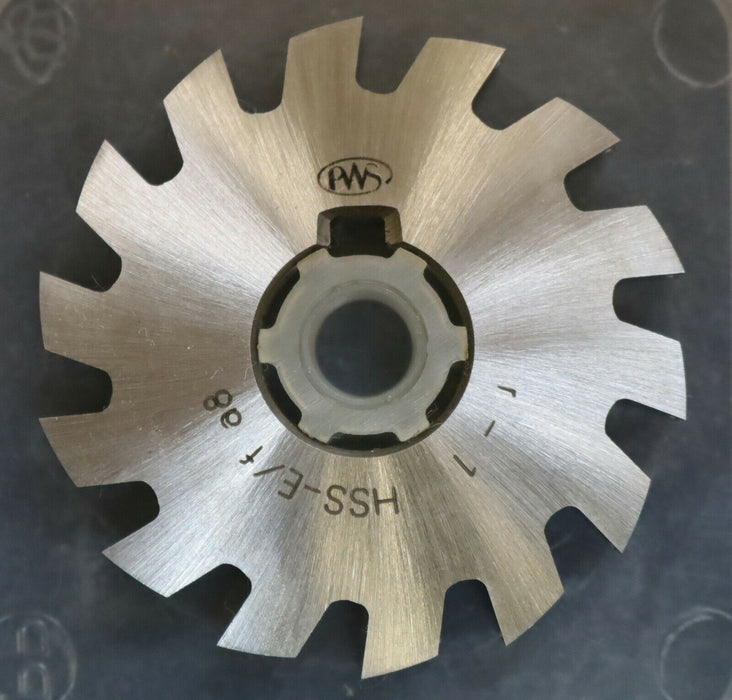 PWS Halbrund-Profilfräser konkav - DIN 855 Radius R 1 mm H11 Ø50js16 x 6x Ø16 H7