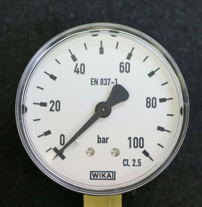 WIKA Manometer pressure gauge 0-100bar senkrecht Anschlussgewinde G1/4“