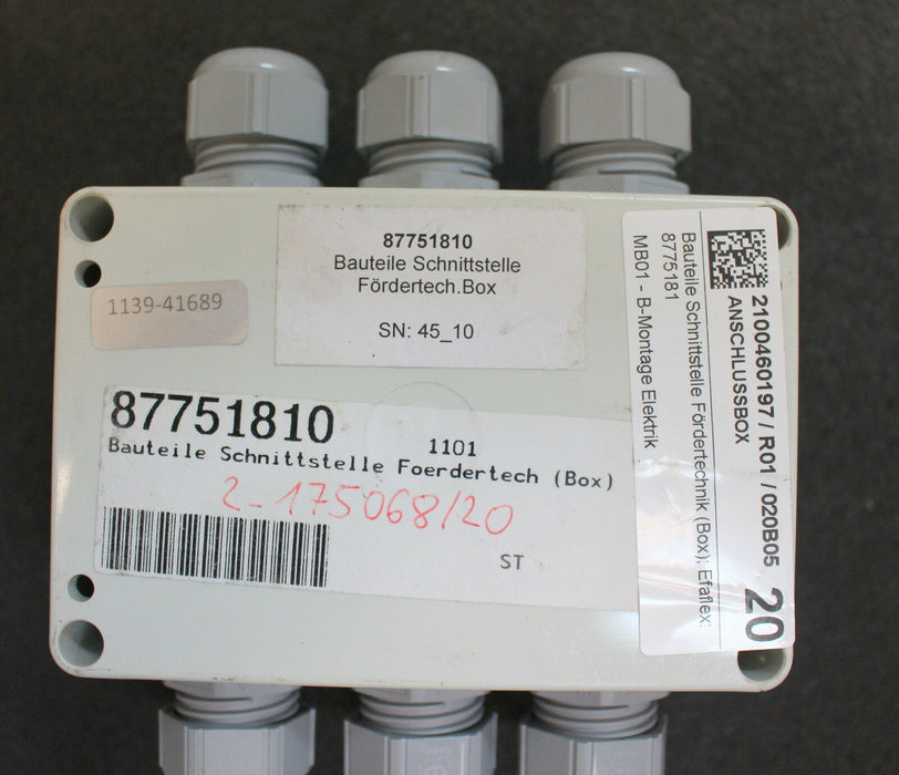 EFAFLEX Bauteile Schnittstelle Art.Nr. 87751810 Fördertechnik Box SN: 45_10