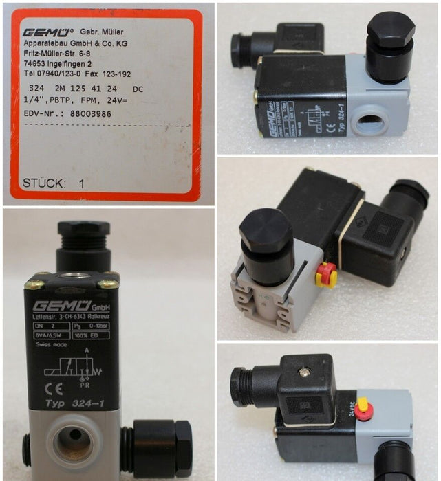 GEMÜ 3/2 Elektropneumatisches-Wegeventil Art.Nr. 3242M1254124 Best.Nr.324/1