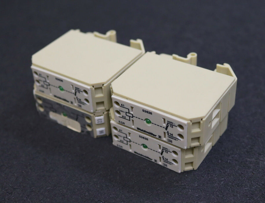 WEIDMÜLLER 4x Relaiskoppler EGR EG2 EN 53626 24VUC Gr. C 250V 4mm² 1A 1S