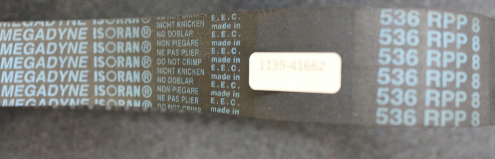 MEGADYNE Zahnriemen ISORAN 536 RPP8-30 631 Teilung 8 Breite 30mm Zähnezahl Z=67