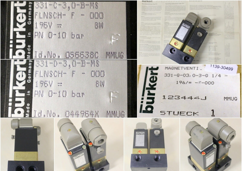BÜRKERT Magnetventil Ident-Nr. 123444J mit Ventilinsel und Ventil