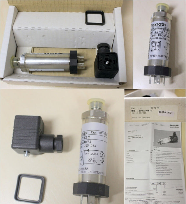 BOSCH REXROTH Druckmessumformer HM 12-1X/315 Typ 907174 - Druckbereich 315 Bar