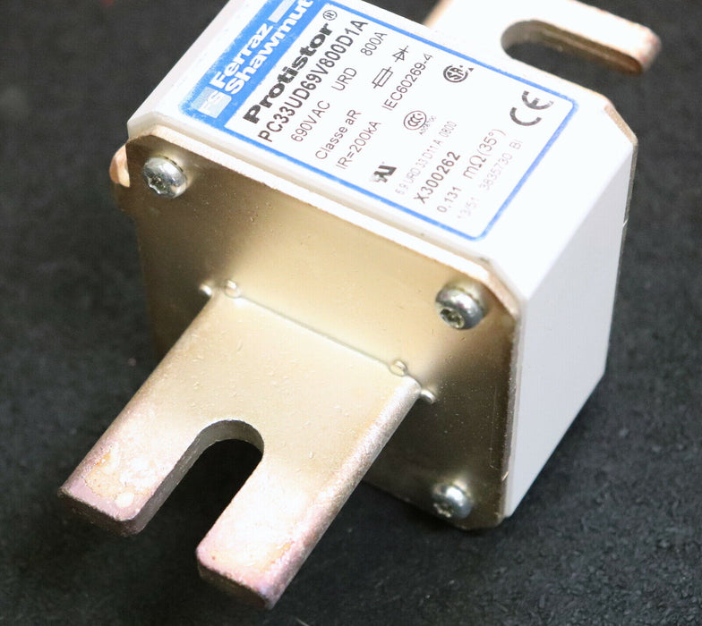 FERRAZ 3x NH-Sicherungseinsatz fuse-link PROTISTOR PC33UD69V800D1A X300262 - aR