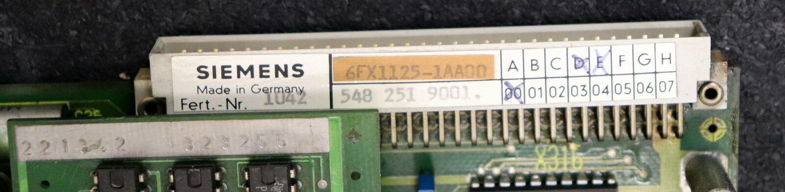 SIEMENS Messkreiskarte 03315 mit 2x 03390 6FX1125-1AA00 548 251 9001.00 E-Stand