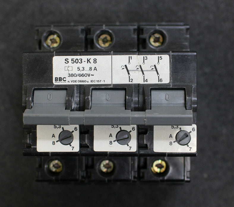 ABB BBC Hochleistungssicherungsautomat S503-K 8 5,3-8A 380/660VAC