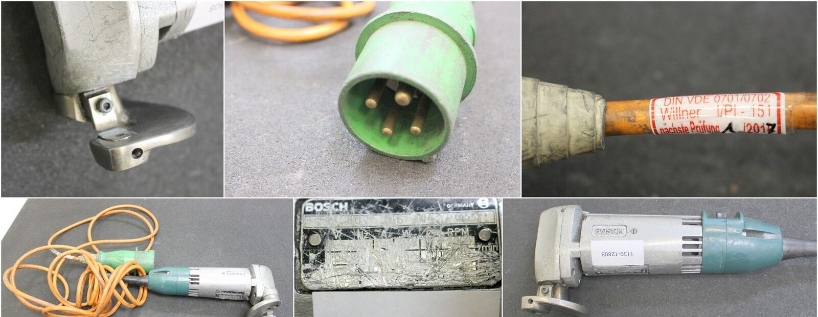 BOSCH Blechschere Knabber Nibbler bis 2mm Typ 0602506104 -400W-1,66A-200V-200Hz