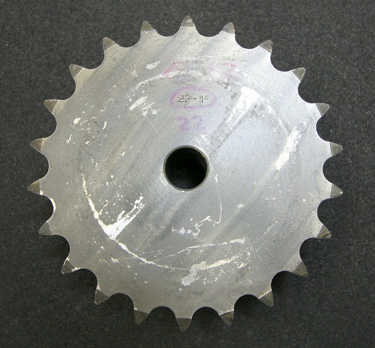 Zweifach-Kettenradscheibe mit einseitiger Nabe ZRS Teilung 1"x17,02mm Z= 22