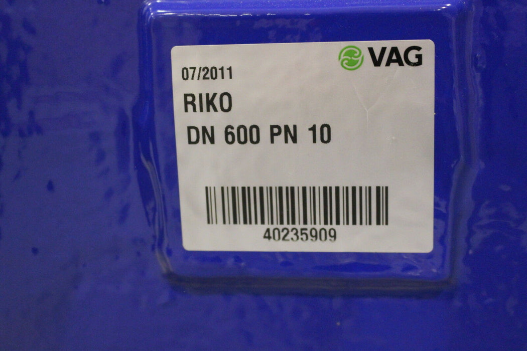 VAG Ringkolbenventil Plunger Valve RIKO DN600 PN10 + AUMA-Getriebe GS100.3-F16-N