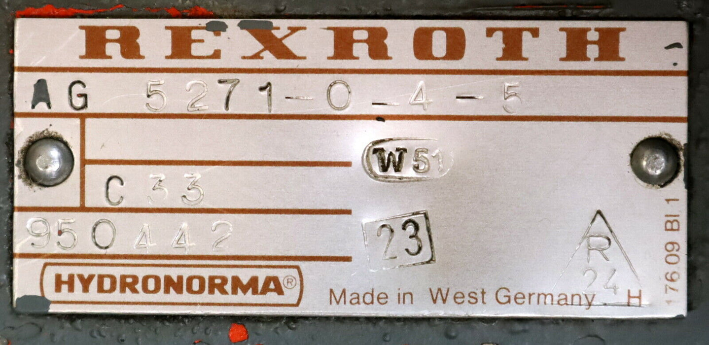 REXROTH Steuerblock AG 5271-0-4-5 C33 mit REXROTH 316129 Best.Nr. 92305844