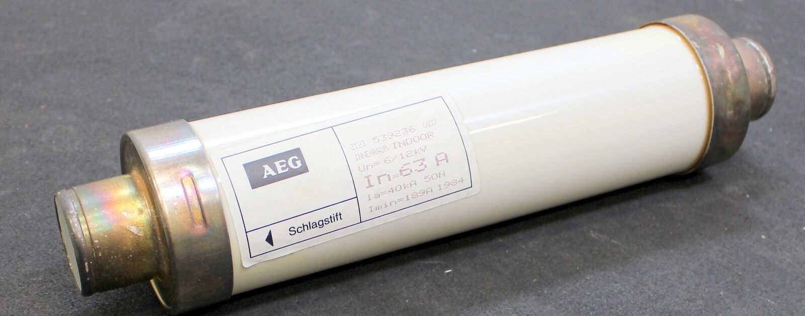AEG Hochspannungs-Hochleistungs-Sicherungseinsatz In=63A