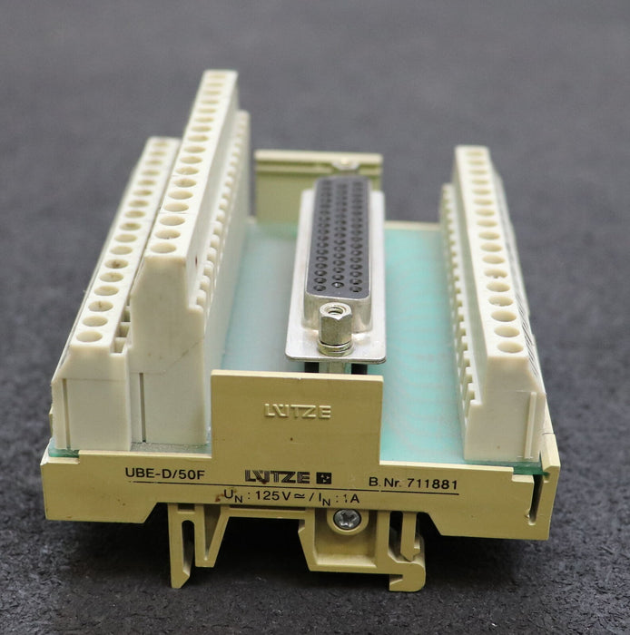 LÜTZE Übergabemodul UBE-D/50F 50Pol Artikelnr. 711881 Un=125V In=1A unbenutzt
