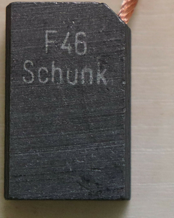 SCHUNK / SKT 2 Stück Kohlebürste F46 6,3x16x25mm + Anschlusskabel & Kabelschuh