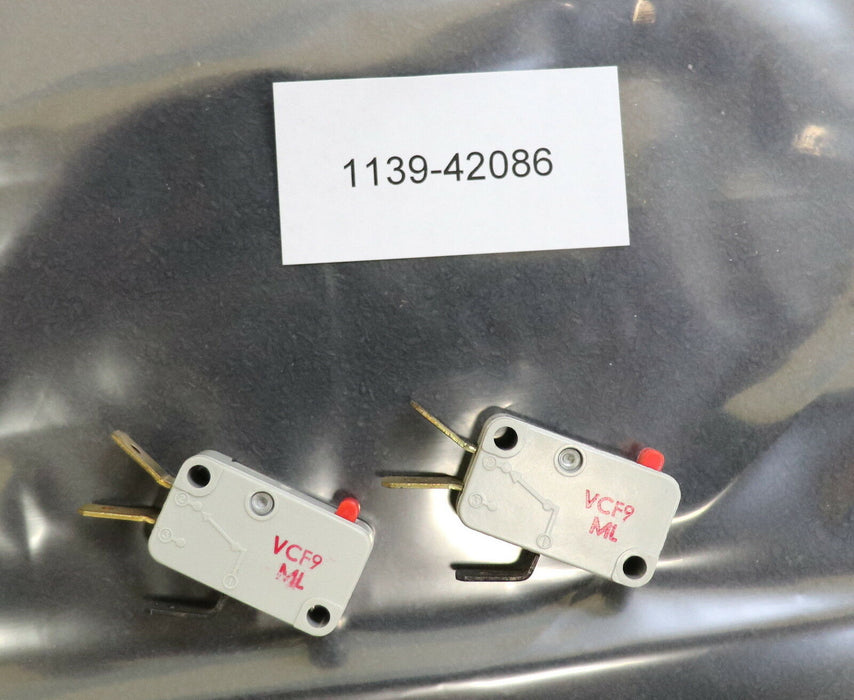 BURGES 2 Stück Miniatur Mikroschalter VCF9 ML 250VAC max. 15A - 28x15,9x10,5mm