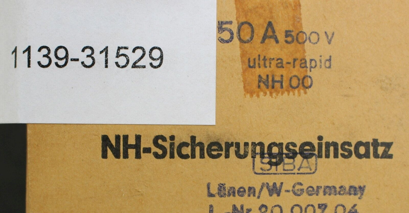 SIBA NH-Sicherungseinsatz Type 2000704.50 - mit Signalmelder - 500V - 50A - 1Stk