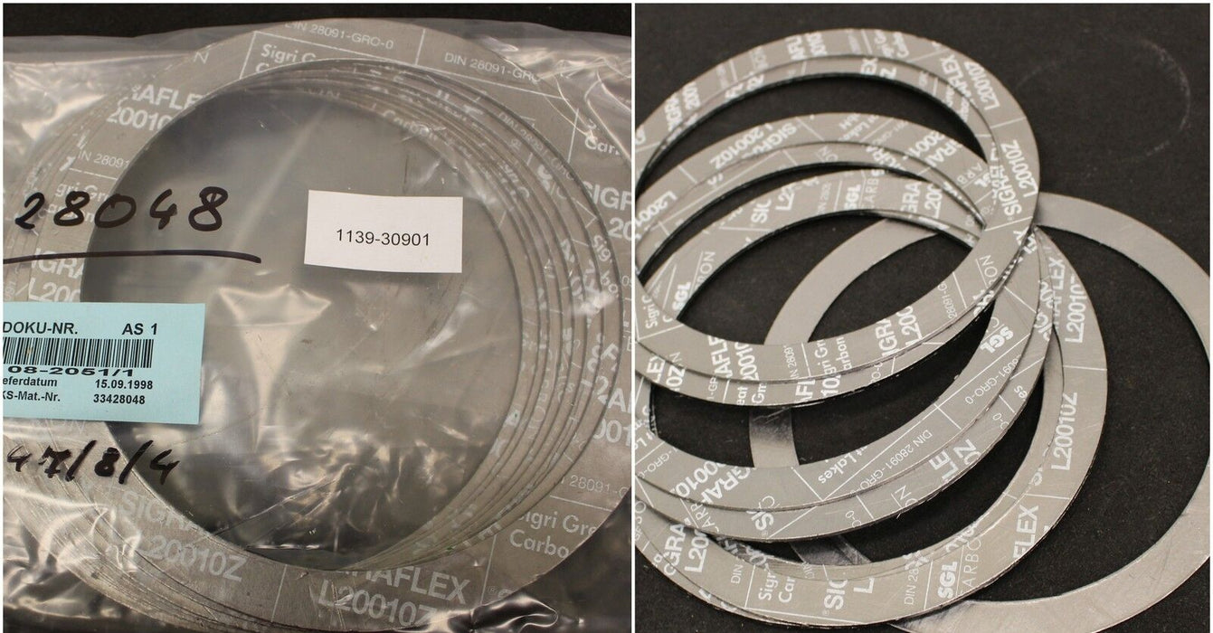 SIGRAFLEX 8 Flachdichtungen 165x200x2 Graphit ABN Typ L20010Z ohne Verstärkung