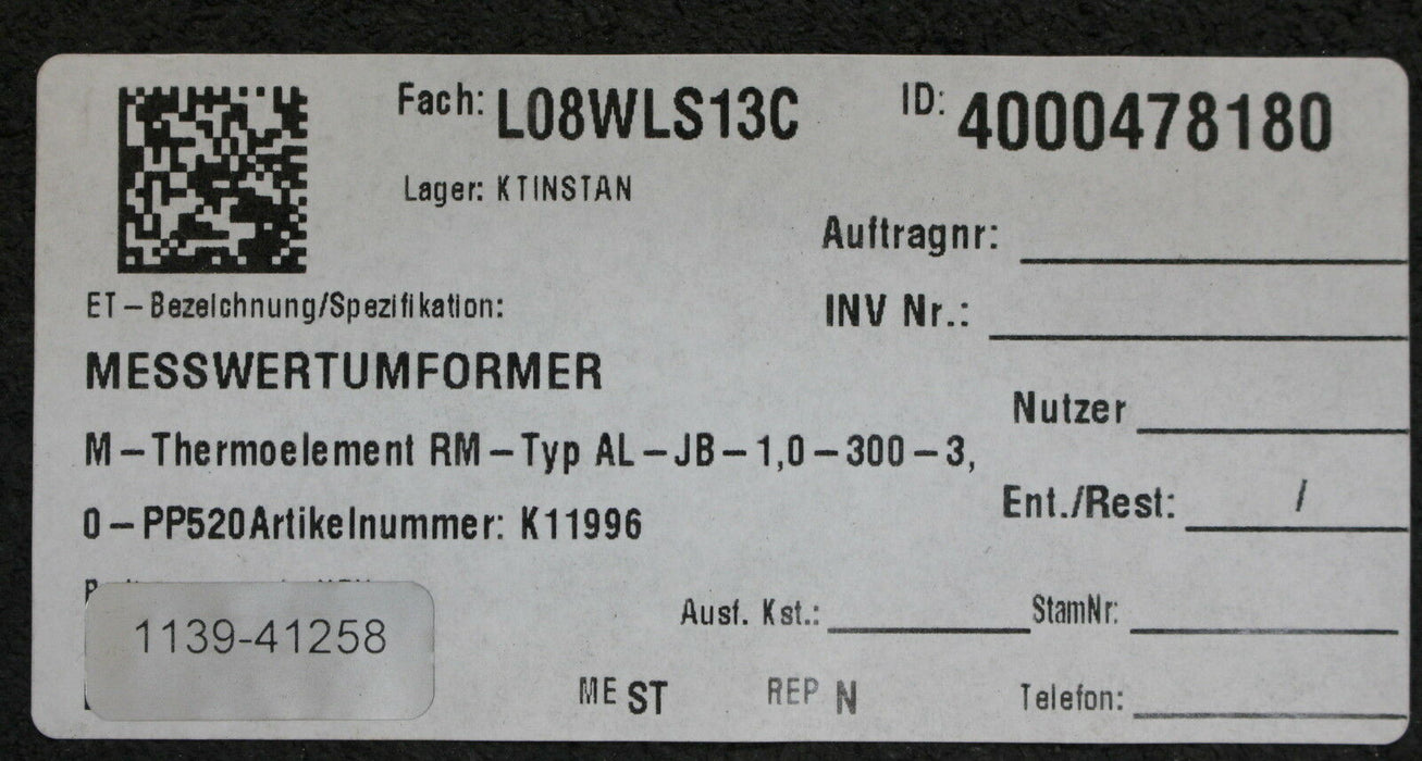 RÖSSEL Messwertumformer Mantel-Thermoelement AL-JB-1,0-300-3 AL - 1 Stück