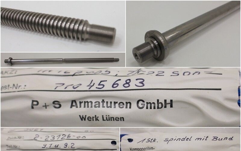 Spindel mit Bund für Staal-Keilplattenschieber Typ 3027 - DN80 - PN16