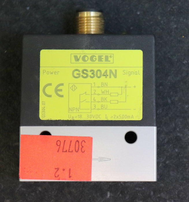 VOGEL Strömungssensor NPN Sensor für Schmierstoffzuführung GS-304N Ub=18-30VDC