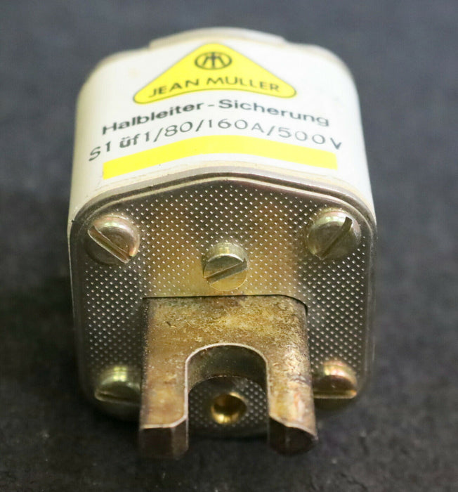 JEAN MÜLLER 3x NH-Sicherungseinsatz fuse-link S01üf1/80 160A Stichmaß 80mm