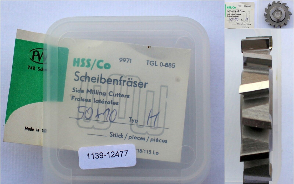 Scheibenfräser DIN 885 Art.-Nr. 14131025 Form A Typ H Ø50js16x10k11xØ16H7