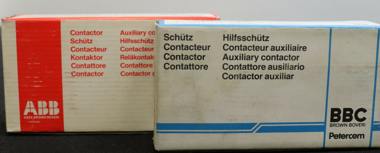 ABB BBC PETERCEM Hilfsschütz KC44E Spule 220VDC FP H142 3001 R0445 4A 240V AC11