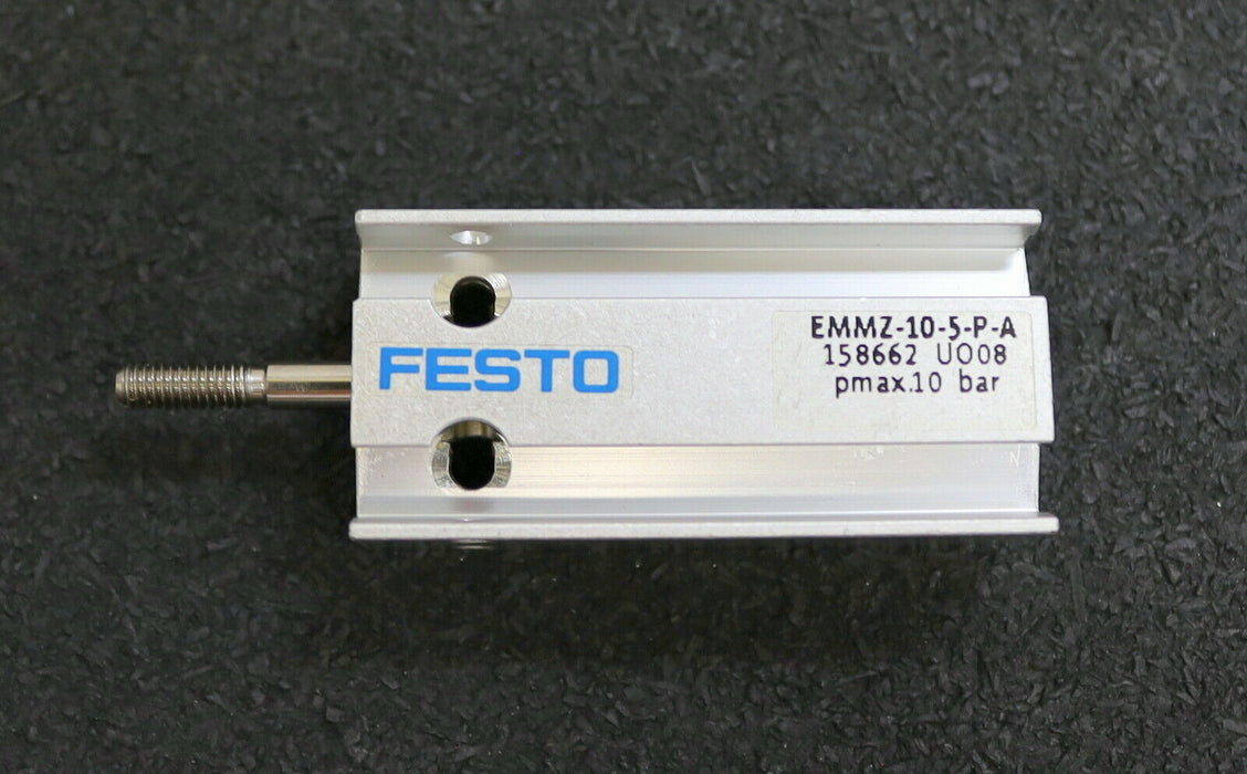 FESTO Kompaktzylinder EMMZ-10-5-P-A Mat-Nr. 158662 pmax= 10bar - unbenutzt