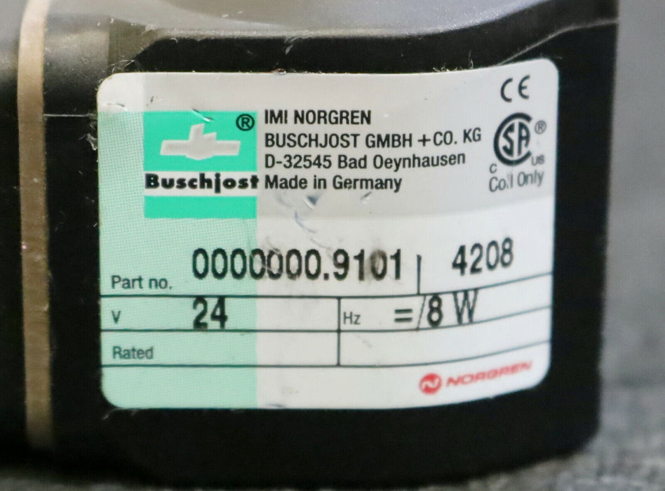 BUSCHJOST Hydraulik-Magnetventil magnetic valve 0000000.9101 4208 24V Hz=8W
