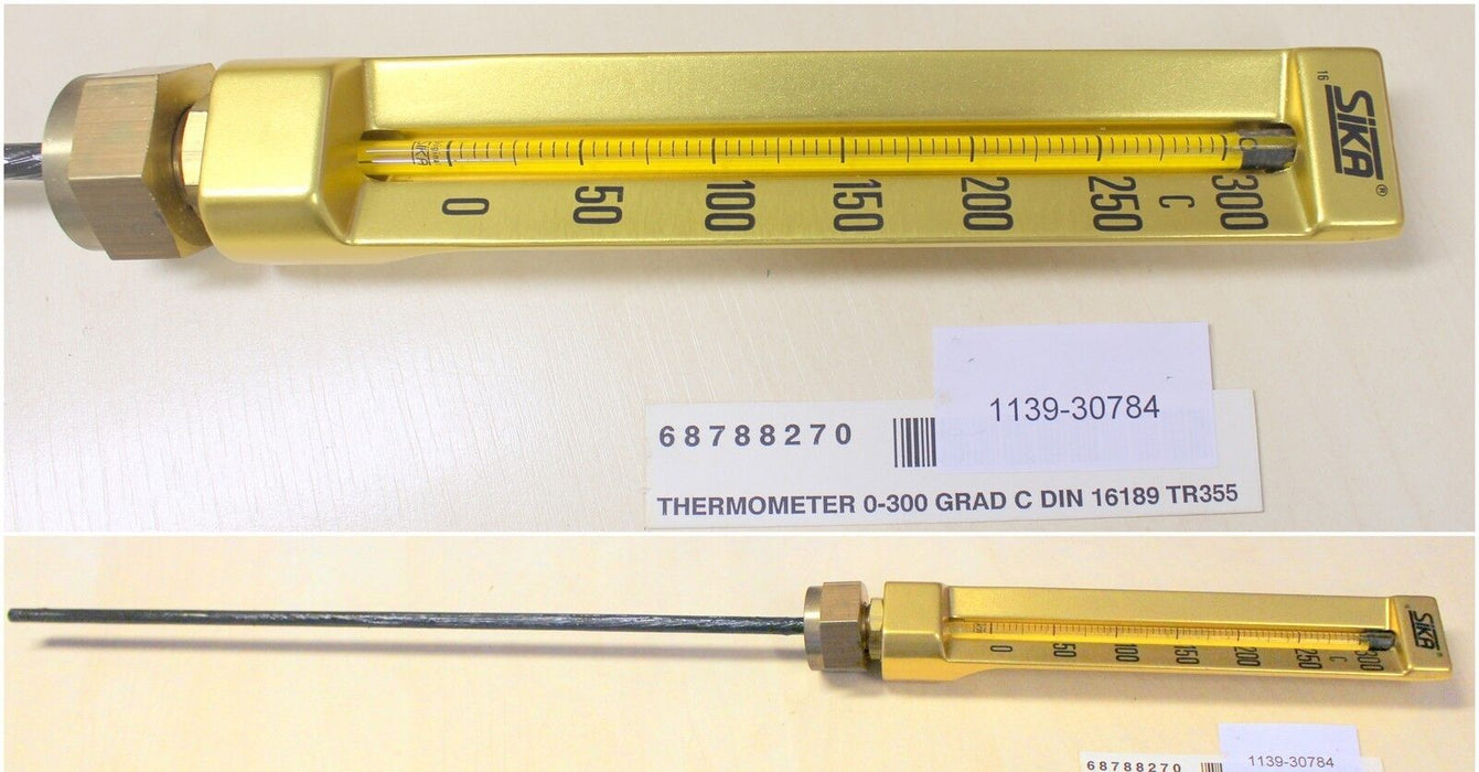 SIKA Thermometer 0-300 °C DIN 16189 TR355 - Messstablänge 355 mm -NEU-