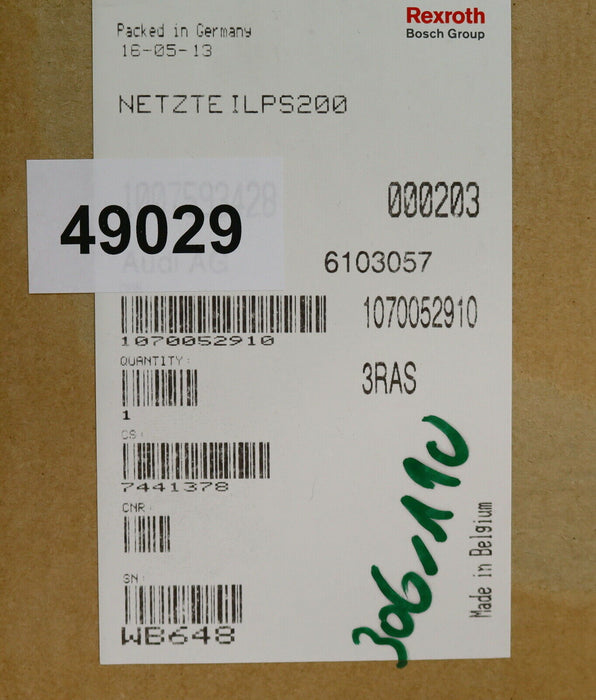 BOSCH CNC Netzteil Power Supply PS 200 Nr. 1070052910 Platine 052910-306110