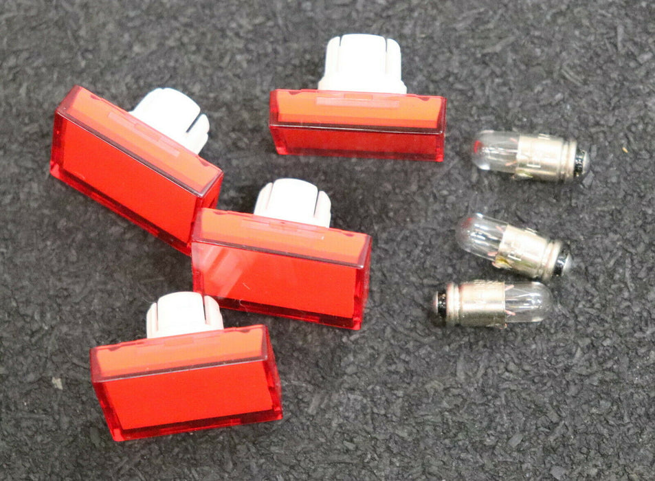 EAO 3 Stück Druckschalter rot Switch Pushbutton DPST-1NO/1NC 100mA 48V 1,2W