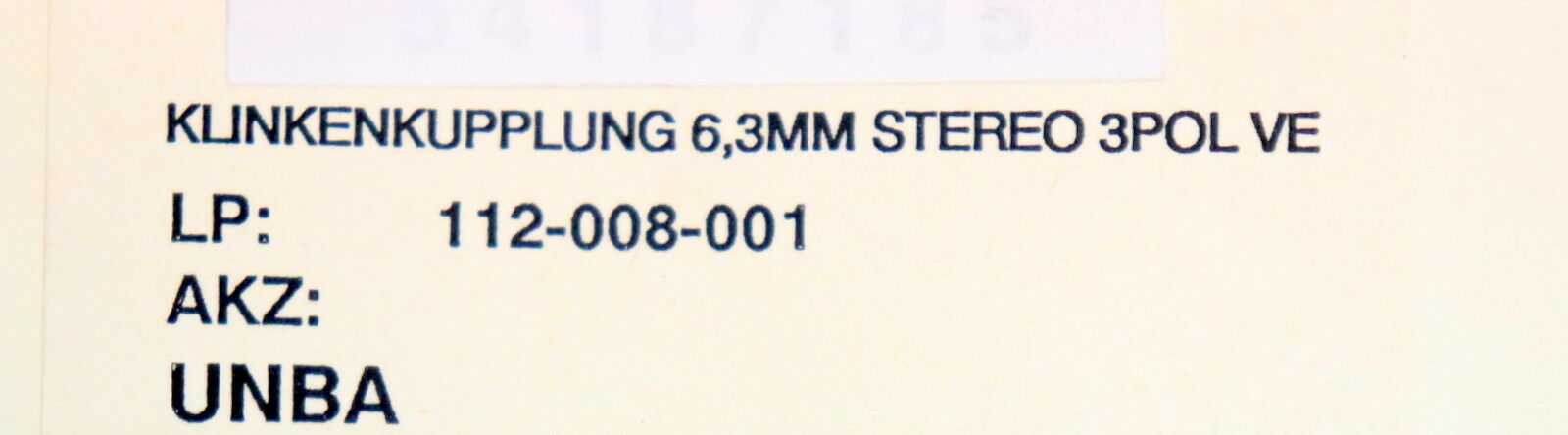 NEUTRIK Klinkenkupplung RSNJ3FC6 6,3mm STEREO 3POL Ausführung: verriegelnd