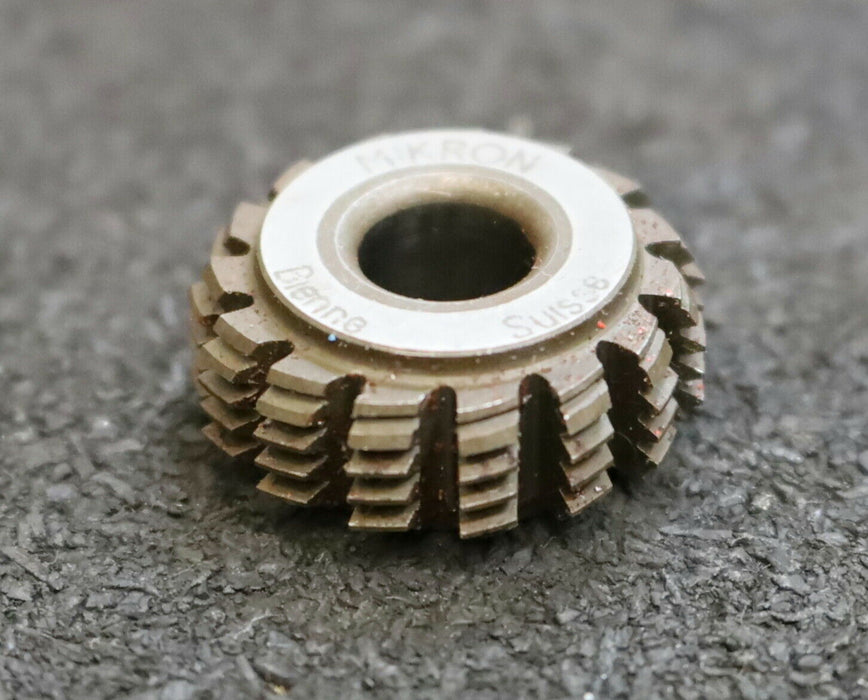 MIKRON Vollstahl-Wälzfräser No. 82738 m= 0,48 ho= 1,18 Abmessungen Ø24x10xØ8mm