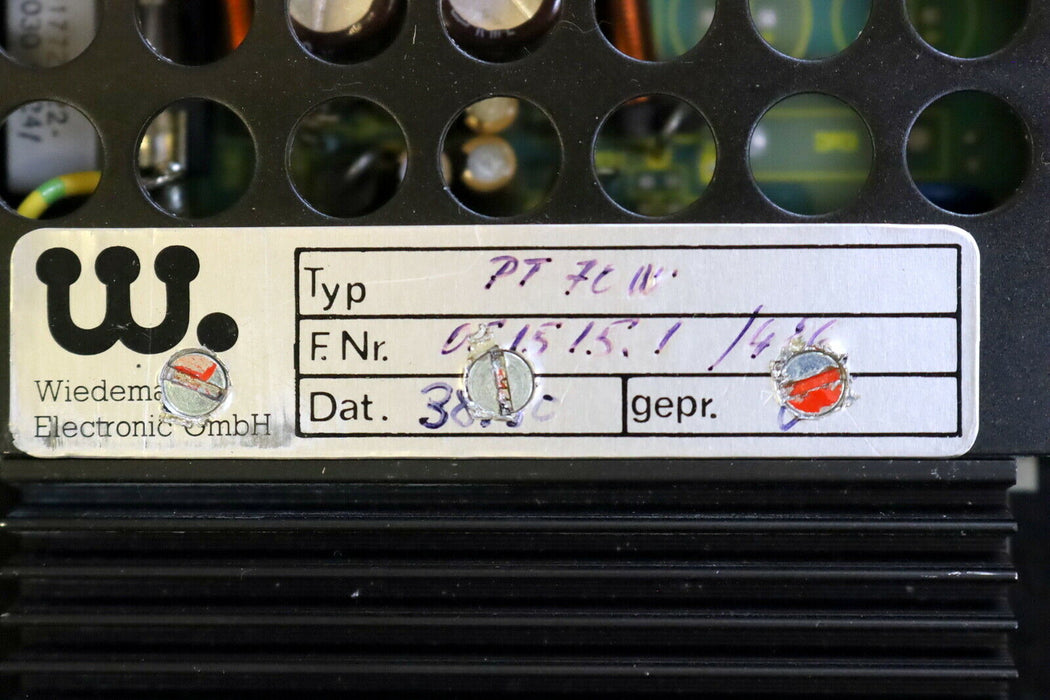 PFAUTER WIEDEMANN Doppelnetzteil 2498219.0 WM Artikeltyp PT70W für Wälzmodul WM