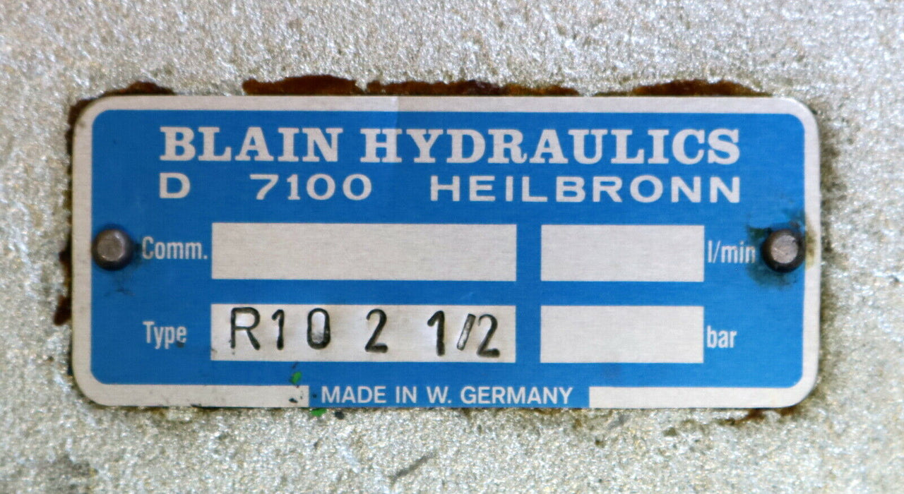 BLAIN HYDRAULICS / HAUSHAHN Rohrbruchventil rupture valve f. HAUSHAHN Aufzug 10t