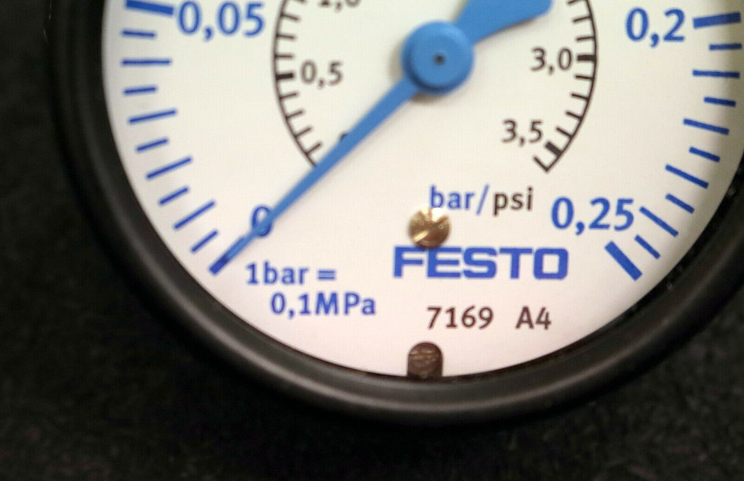 FESTO Manometer MA-63-0,25 Mat-Nr. 7169 0-0,25bar - unbenutzt