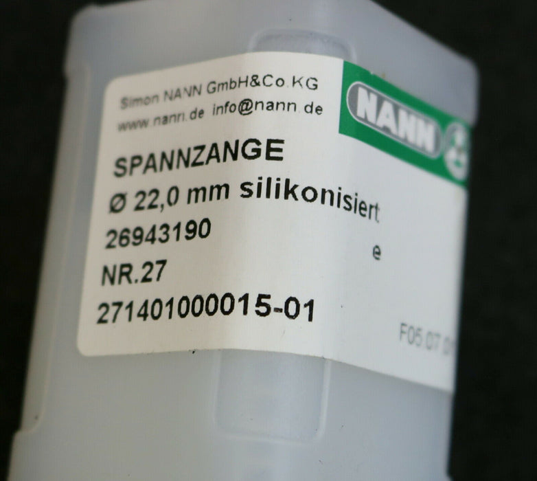 NANN Spannzange Ø 22mm silikonisiert Nr. 26943190 271401000015-01 SchaftØ 16mm