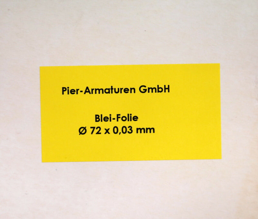 PIER ARMATUREN 2 Stück Bleifolie Durchmesser 72mm x 0,03mm Dicke SiV Typ 160.040